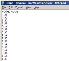 Input File, Text file (*.csv)